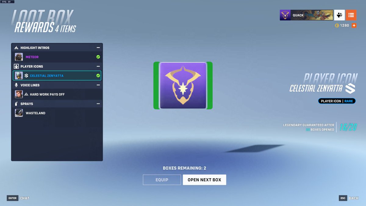 unica coisa boa q ja ganhei numa loot box p vc ve o nivel