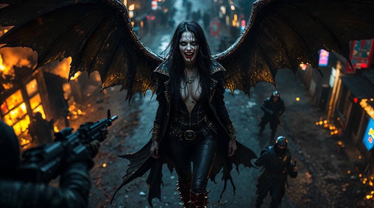 ChokeholdMusic's tweet photo. We just want to own it all... See our Bio Tech Vampires dance and sing for you in "Don't Wanna Rockstar" music video by CHOKEHOLD. (https://t.co/sH7duL0TuL) Vampiric MADNESS!  #ai #midjourney #klingai #magnific #freepik #hailuoai #pika_labs #horror #neural #heavymetal #androids #runway