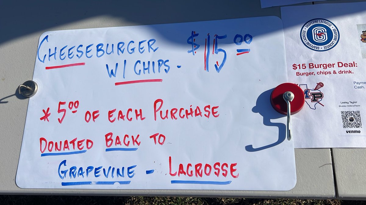 Grease Monkey at GMS for fundraiser 6-8 p.m.  Come get a burger and cheer for Grapevine Lacrosse.  <a href="/grapevinelax/">Grapevine High School Mustang Lacrosse</a>