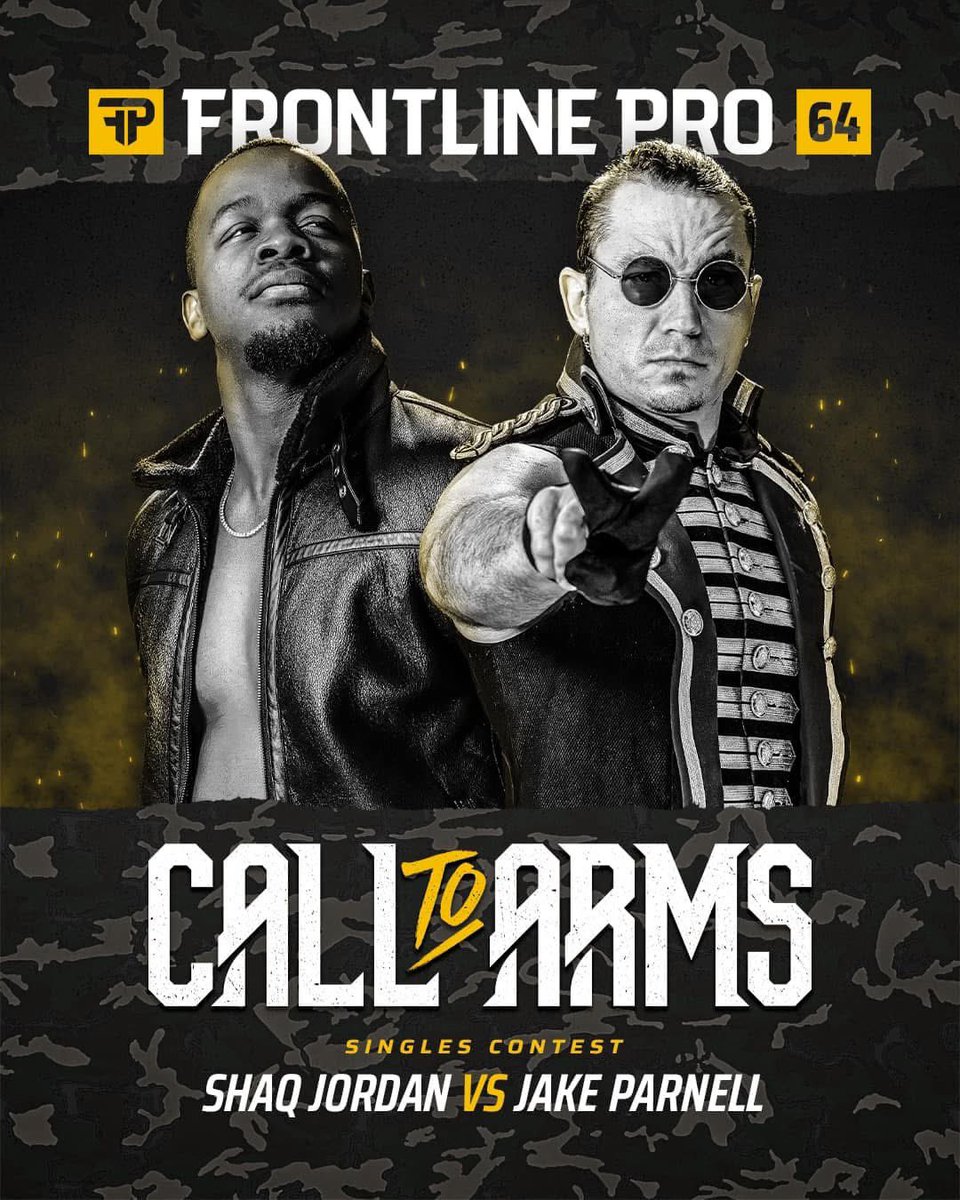 FrontlineProWI's tweet image. **Call To Arms Match Announcement**

First Time Ever
Shaq Jordan vs Jake Parnell 

March 29th live from Bakerville Bar. 

#FrontlinePro #JoinTheFight #FP64 #FPCallToArms