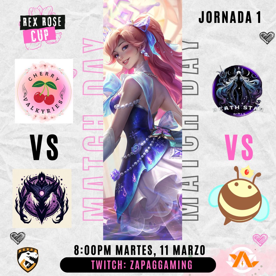 ¡La Rex Rose Cup sigue su curso! 🌹🔥

Hoy es el turno de conocer a los otros cuatro equipos que completan la liga. ⚔️💥

📅 Día 2 - Jornada 1
🕗 8:00 PM MX
📺 En vivo por: twitch.tv/zapaggaming
💪 ¡No te lo pierdas y descubre quiénes llegan con todo a esta temporada!