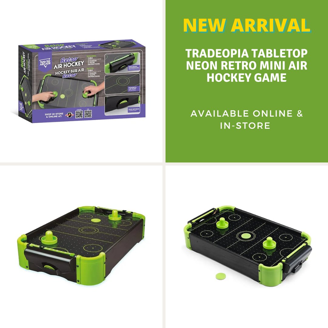 mindgamesca's tweet image. 🏒✨ New Arrival Alert! ✨🏒
The Tradeopia Tabletop Neon Retro Mini Air Hockey Game is here! 🎉 A top pick &amp;amp; high-demand item—perfect for March Break fun! 🛍️ Grab yours now!
#AirHockey #MarchBreakFun #NewArrivals #MindGames