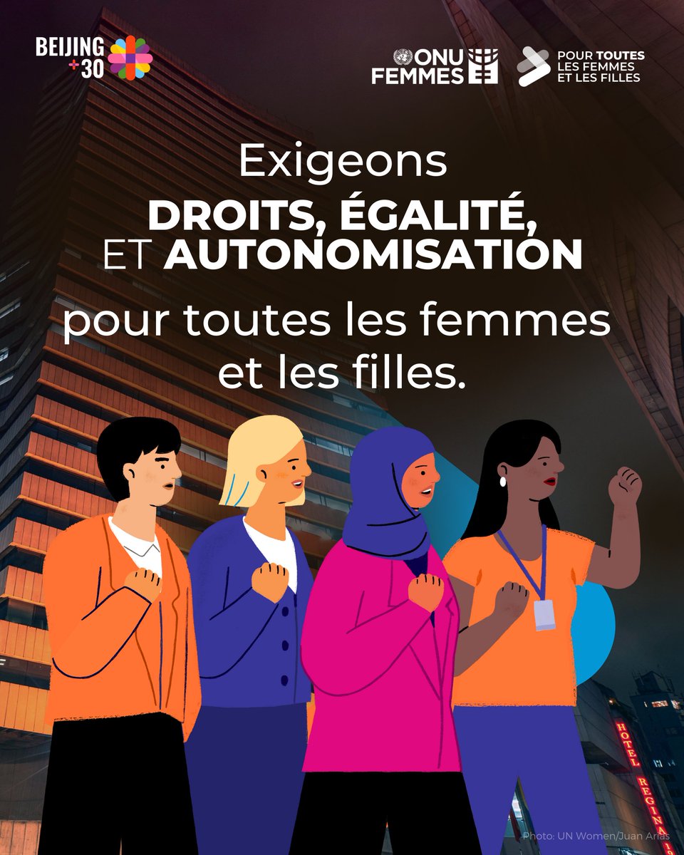 30 ans après la Déclaration de Beijing, les droits des femmes n’ont progressé que trop lentement.

C’est INACCEPTABLE.

Nous devons prendre position #PourToutesLesFemmesEtLesFilles: unwo.men/XyOv50VeX8X

#CSW69