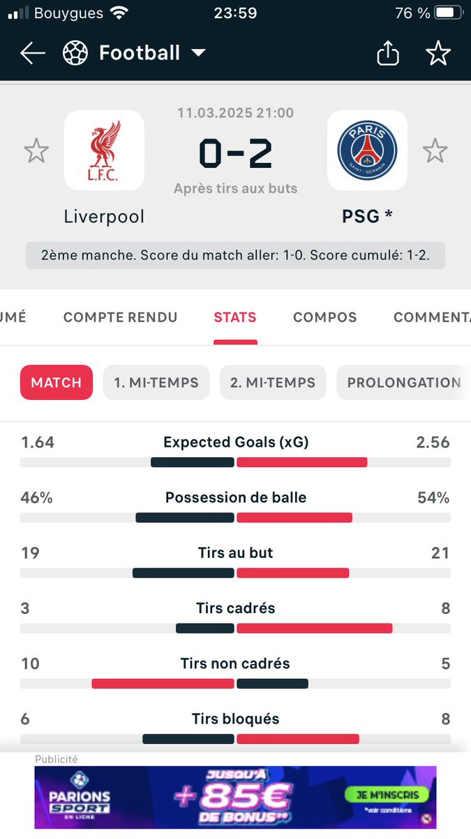 BIZBIZ ๐ (@bizbiz210) on Twitter photo Mdr quand tu regarde les stats, elle est totalement logique cette qualif !
Bravo <a href="/PSG_inside/">Paris Saint-Germain</a> Mdr quand tu regarde les stats, elle est totalement logique cette qualif !
Bravo <a href="/PSG_inside/">Paris Saint-Germain</a>