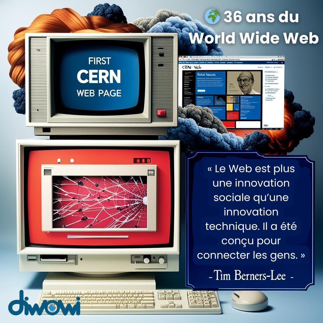 diwowi_tech's tweet photo. 🎉 36 ans du Web ! 🎉 Depuis 1989, le World Wide Web révolutionne notre quotidien. Chez Diwowi, nous innovons avec des solutions web &amp; mobiles, et des stratégies digitales. Comment voyez-vous l'avenir du Web ? Partagez vos idées ! ⬇️ #Innovation #DigitalTransformation https://t.co/EAnUBGdz6X