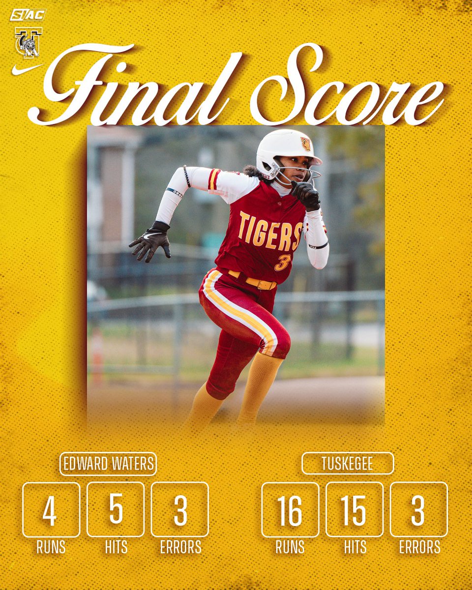 Two dominant wins to kick off the SIAC Crossover!

Tuskegee softball shut out Clark Atlanta 13-0 and followed up with a 16-4 victory over Edward Waters, racking up a combined 29 hits on the day. The Golden Tigers are rolling! 

#SkegeeSB l #MyTUAthletics l #SIACCrossover