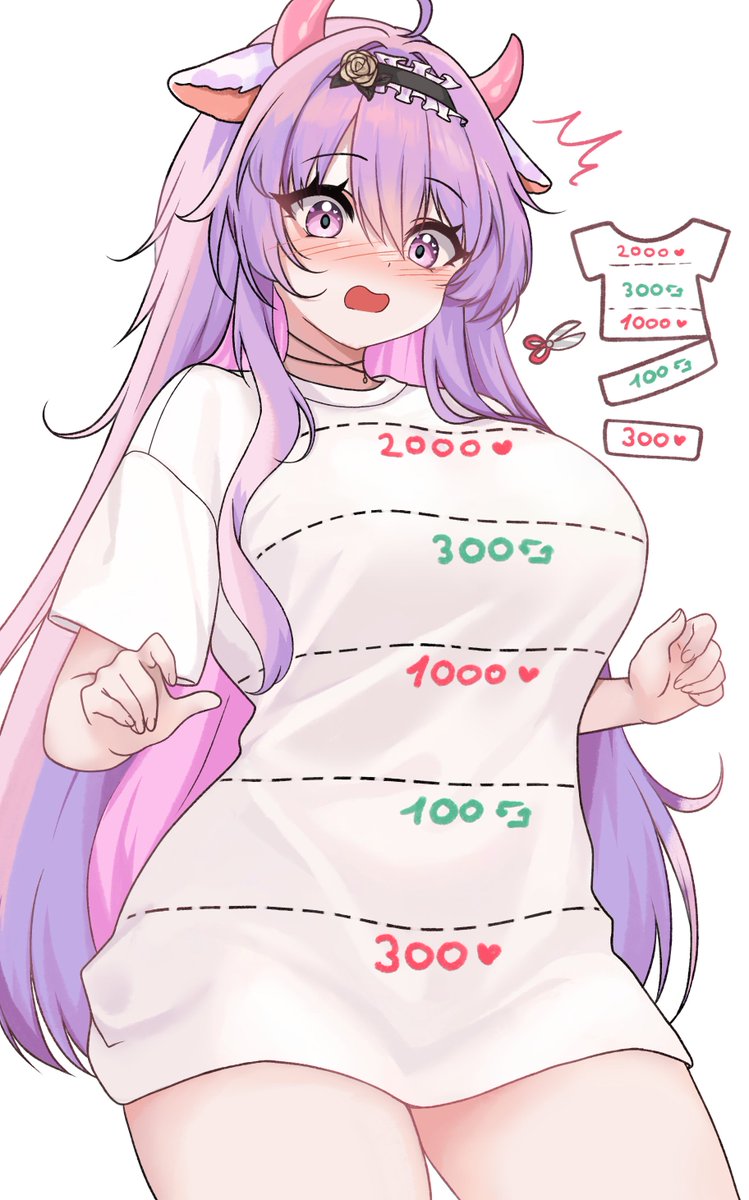IkumiVtuber's tweet image. Huh..?? W-what are these lines all over my shirt? ////💦

#ikumillust