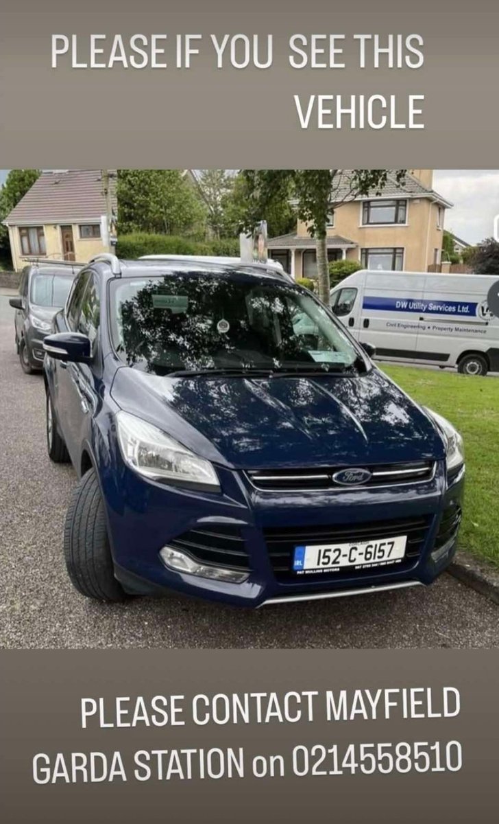 Glanmire noticeboard (@gnbcork) on Twitter photo This is Jamies car 152C6157 Jamies family WANT HIM HOME. PLEASE look out for this car and call Gardai at 999 if u see this car !!! We NEED TO LOCATE THIS CAR ASAP !!! Jamie if u see this call home. You are LOVED ❤️ <a href="/corkbeo/">Cork Beo</a> <a href="/RedFMNews/">RedFM News</a> <a href="/padraigosull/">Pádraig O'Sullivan TD</a> <a href="/Corks96FM/">Cork's 96FM</a> <a href="/PaulByrne_1/">Paul Byrne</a> This is Jamies car 152C6157 Jamies family WANT HIM HOME. PLEASE look out for this car and call Gardai at 999 if u see this car !!! We NEED TO LOCATE THIS CAR ASAP !!! Jamie if u see this call home. You are LOVED ❤️ <a href="/corkbeo/">Cork Beo</a> <a href="/RedFMNews/">RedFM News</a> <a href="/padraigosull/">Pádraig O'Sullivan TD</a> <a href="/Corks96FM/">Cork's 96FM</a> <a href="/PaulByrne_1/">Paul Byrne</a>