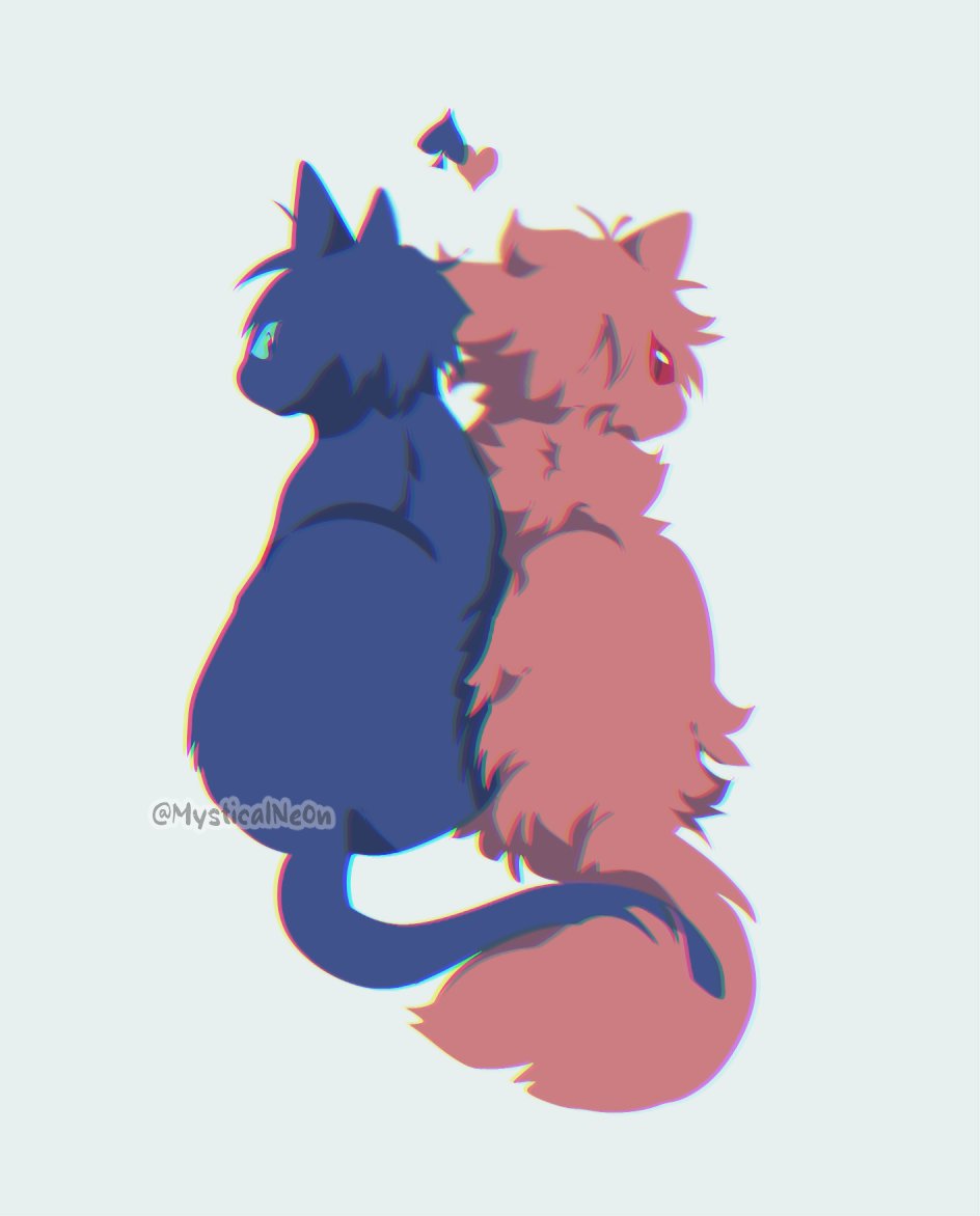 🐈‍⬛🐈
(I wanna pet them so bad)
#twst_bl #deuace #デュエス