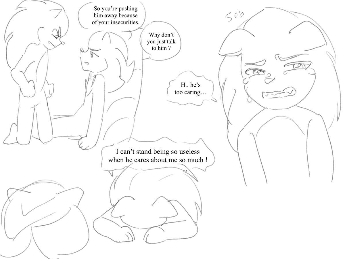onstandbye's tweet photo. #sonadow #shadonic #trans #transsonic #sonic #shadow #SonicTheHedgehog #ShadowTheHedgehog #comics 
TW: Dysphoria https://t.co/tA9o1PNkYL