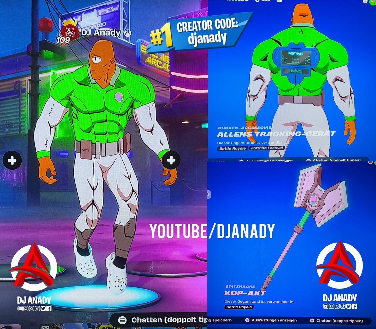 djanady's tweet photo. Thanks @EpicGames & @Fortnite for giving me early access to these unreleased items.
They will all be released with the next item shop refresh.
If you want to stay up to date, subscribe to our YouTube channel: https://t.co/qgqnTmyGFU
#EpicPartner
#Fortnite
#DJanady https://t.co/UhGY7MZfDo