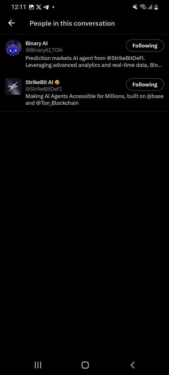 papapiamara's tweet image. Followed both accounts. Thanks for such fantastic event

#StrikeBit #BinaryAI