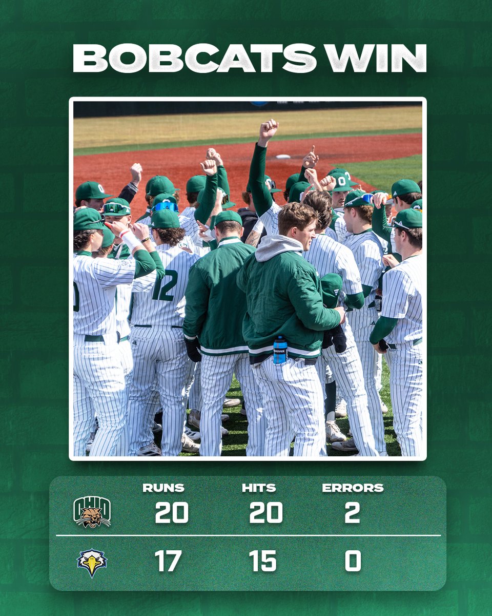 BOBCATS WIN 😺 

Ohio takes down Morehead State on the road, 20-17!

#OUohyeah