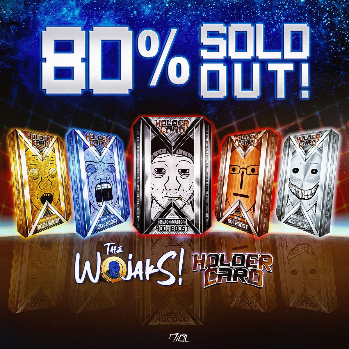 🔥80% SOLD OUT🔥

The Wojaks Holder Card mint is more then 80% sold out and still going 🔥

Mint your Holder cards NOW in the Wojaks discord and start earning some nice rewards🤑

These cards earn $Snek, $Ada, $Bank, $Sharl, $Titan, $Hydr, $Slop and many more💧

Link: