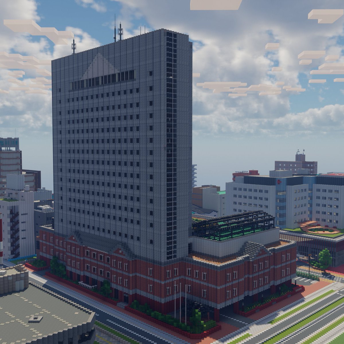dehaniIKT's tweet photo. #佐山県 #minecraft建築コミュ
大型ホテル https://t.co/J6gW2TC61a