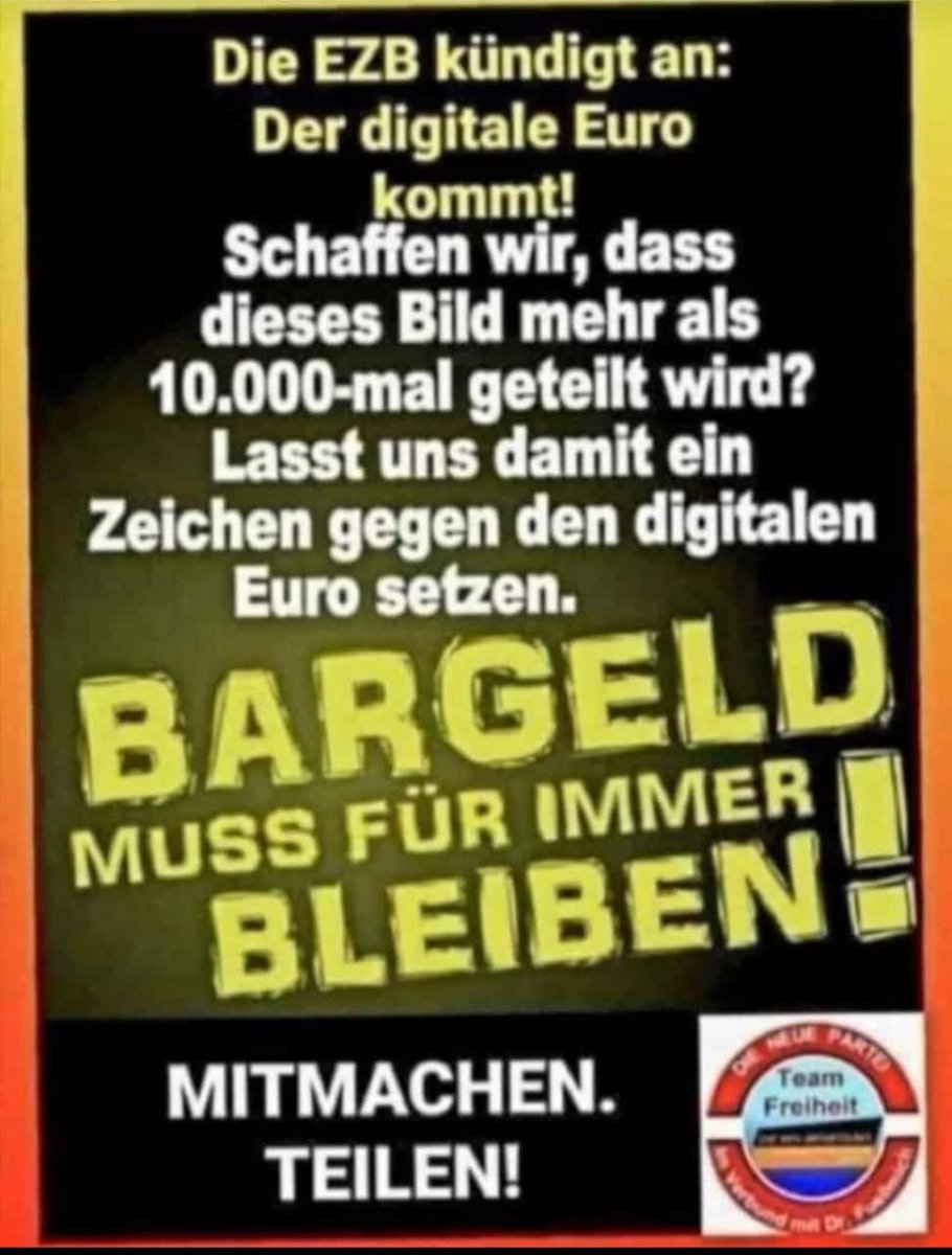 Bargeld ist Freiheit  !