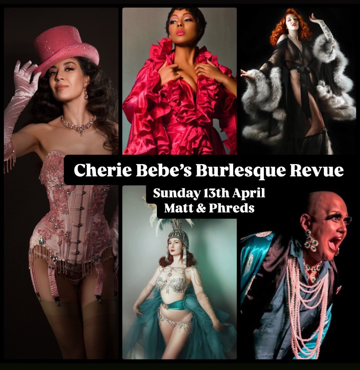 Shireen Ashton (@_cherie_bebe_) on Twitter photo I’m back at <a href="/MattandPhreds/">Matt and Phreds</a> Manchester for my Cherie Bebe’s Burlesque Revue on Sunday 13th April with a fabulous cast (swipe right to see).
Ticket are available to book starting from £10 & we have a limited number of advance tickets available too.
🎟️ ~ billetto.co.uk/en/e/1109921 I’m back at <a href="/MattandPhreds/">Matt and Phreds</a> Manchester for my Cherie Bebe’s Burlesque Revue on Sunday 13th April with a fabulous cast (swipe right to see).
Ticket are available to book starting from £10 & we have a limited number of advance tickets available too.
🎟️ ~ billetto.co.uk/en/e/1109921