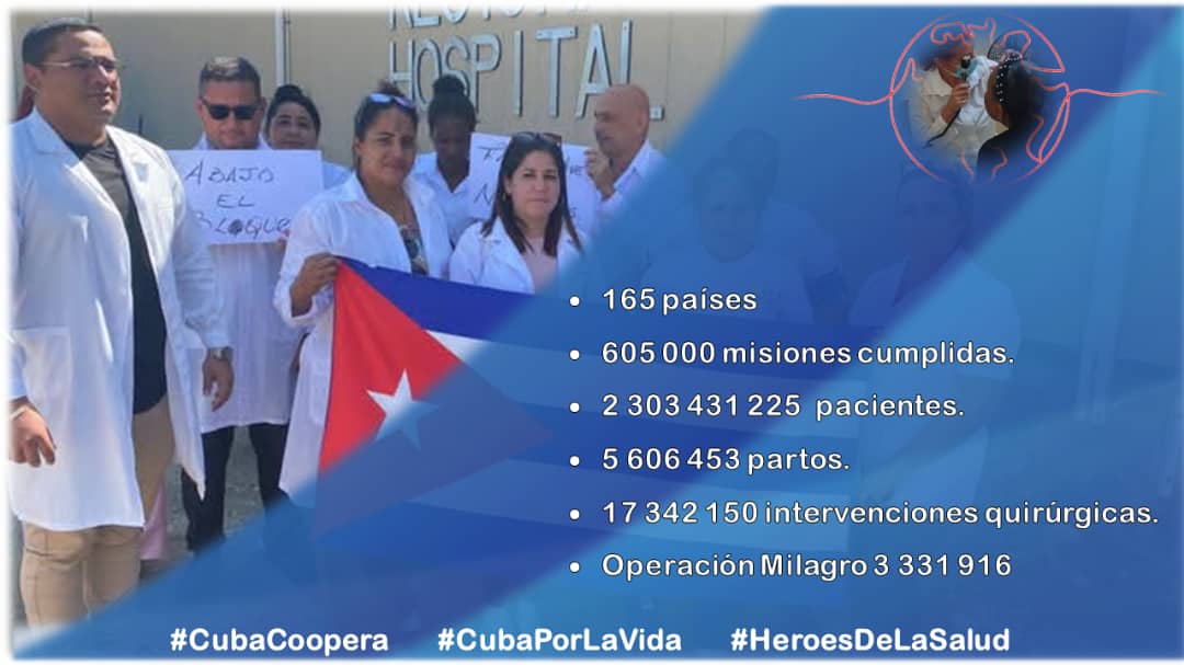 CubacooperaMzb's tweet photo. Si solo salváramos una vida, valdría la pena enfrentar todos los insultos, blasfemias contra nuestra colaboración médica. ¿Cuantas vidas han salvado nuestros #HeroesDeLaSalud en estos años? Continuaremos brindando salud, pq #CubaCoopera #CubaSalvaVidas https://t.co/gEiXxO9HS6