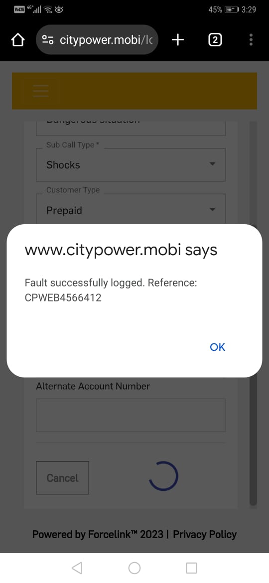 JTSHEPO's tweet photo. @CityPowerJhb multiple tickets logged from yesterday morning till now no assistance in Fleurhof ext 25. https://t.co/zAlcYn2e7S