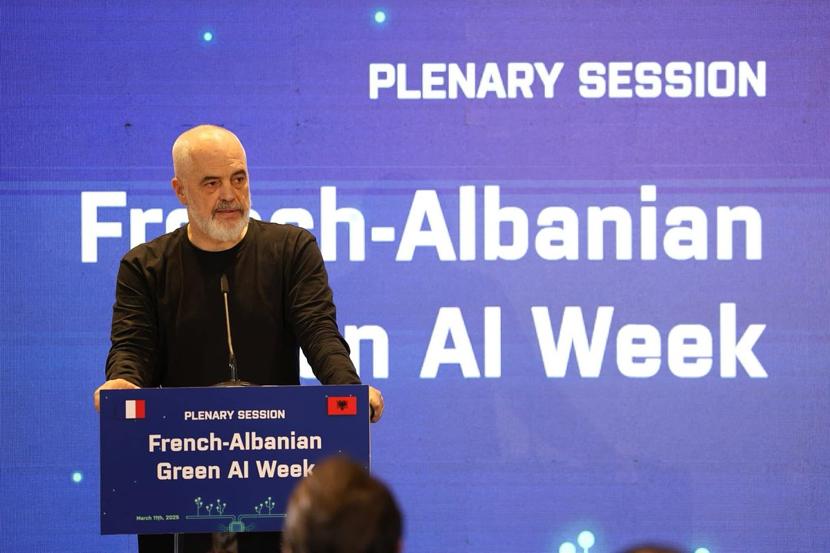 albania_aic's tweet image. 🇫🇷🤝🇦🇱 Në COD, inovatorë francezë &amp;amp; shqiptarë u bashkuan për “French-Albanian Digital Roadmap”! 

Nga fjalët përshëndetëse të Ambasadores Suard dhe Kryeministrit Rama, te AI e gjelbër, eventi  dëshmoi fuqinë e bashkëpunimit për zhvillim të qëndrueshëm.
#DigitalRoadmap #Collab