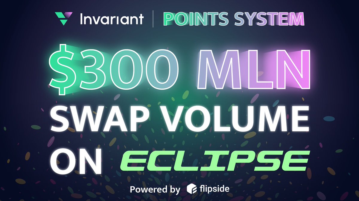 invariant_labs's tweet photo. Over $300M in volume has been surpassed on Eclipse since our mainnet launch 🤯

The strength of the @EclipseFND community is undeniable 🔥 

A billy is loading… ⏳

*Data powered by @flipsidecrypto https://t.co/Zb0dk4AxRm