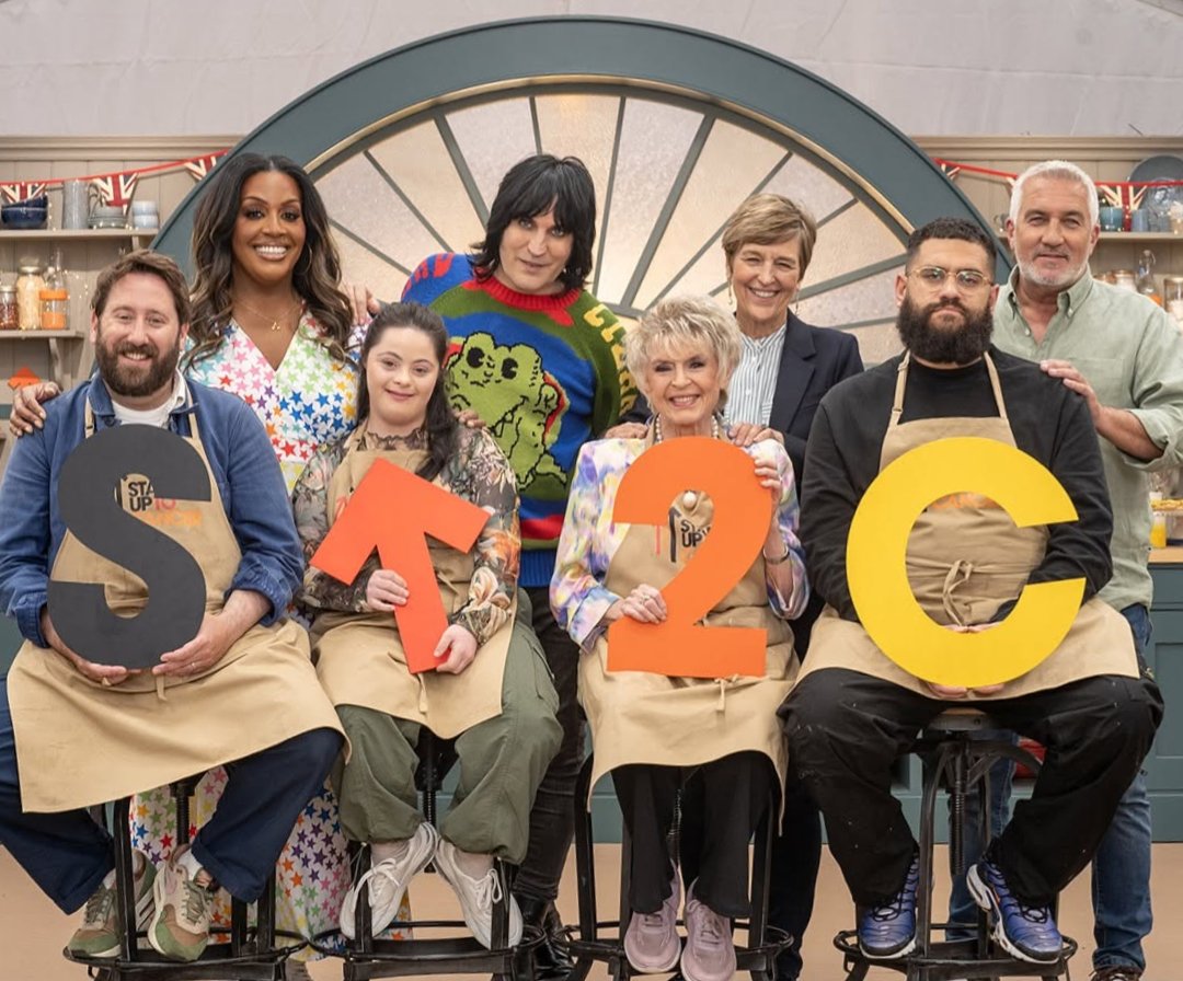 lovejimhowick's tweet photo. The Great Celebrity Bake Off 💙🍰 https://t.co/K0UIaVNfUY