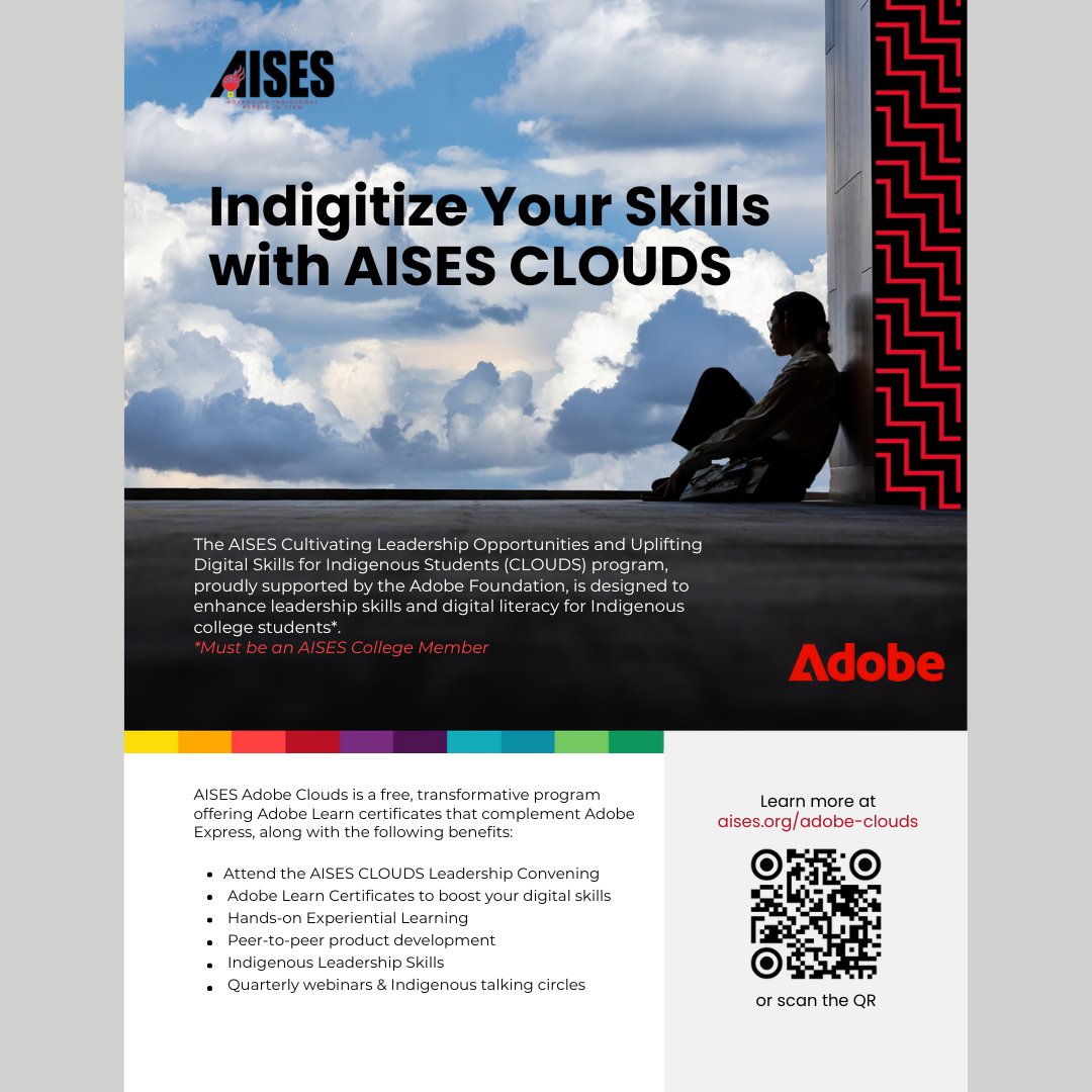 AISES members! Check out this opportunity!

Here is the link to the application:
docs.google.com/forms/d/e/1FAI…