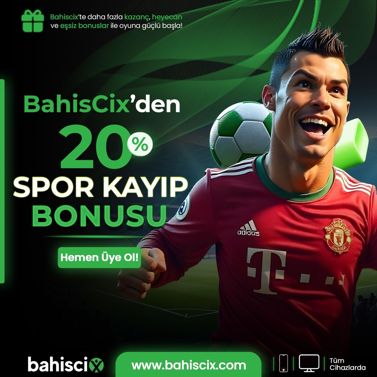 bahiscixgiris's tweet photo. ❤️ BAHİSCİX den %20 SPOR KAYIP BONUSU

💎LİMİTSİZ BAHİS HEYECANI

💸"Spor Bahislerinde Kayıp Yok, %20 Bonus Kazanç Var!"

🏆 7/24 hızlı ve güvenli yatırım çekim #BahisCix'te!

💚 https://t.co/UUvGZAhLsh https://t.co/T7FIFYyDSC