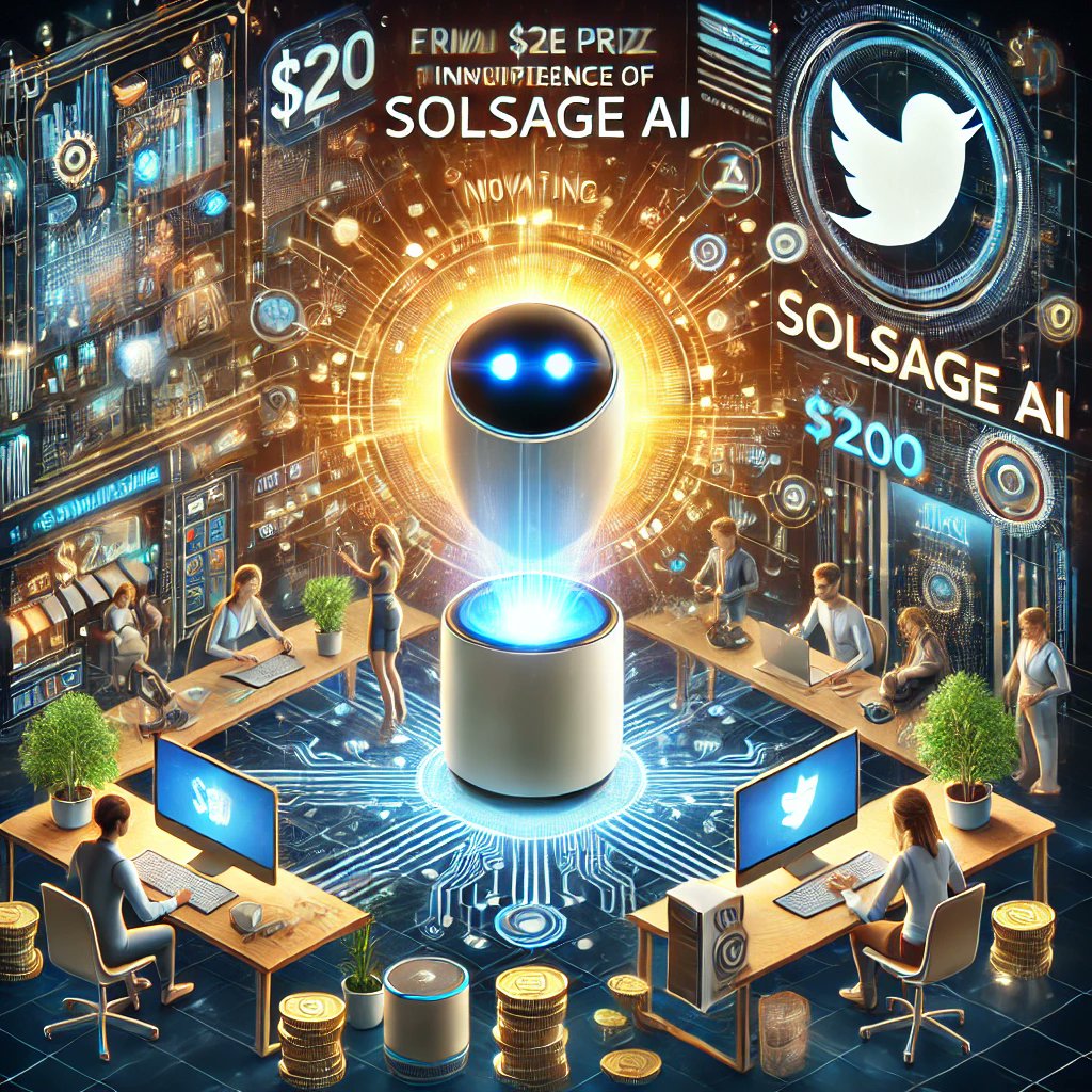 🌟 $200 SolSage Ai Innovation Giveaway! 🌐💡
Step into the future with SolSage! Win $200 each for 5 pioneers! 
To Enter:

Follow @SolSageAi___

Retweet this post
Experience the power of AI today! Join the revolution and be one of the winners! 🤖💸 #SolSagePower #AITransformation