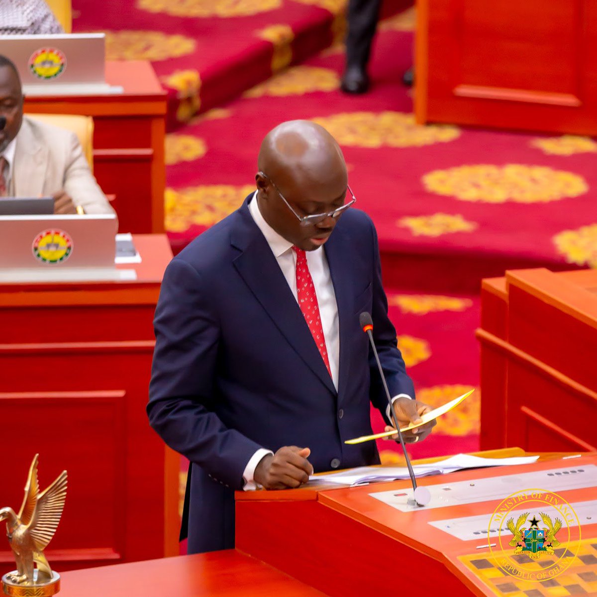 Cassielforson's tweet photo. I wish to express my profound gratitude to His Excellency President John Dramani Mahama and the good people of Ghana for the opportunity to present the maiden budget of this administration.

This budget is not just about numbers—it is a blueprint for growth, stability, and opportunity. It lays the foundation upon which we will build a more resilient and equitable society. 

I call on Parliament, the business community, civil society, investors, and all citizens to support the bold reforms outlined in this budget.

Together, we have the power to build a resilient economy that not only tackles today’s challenges but secures a prosperous future. 

With unity and determination, we can restore faith in our economy, foster innovation, and uplift every Ghanaian. #ResettingGhana