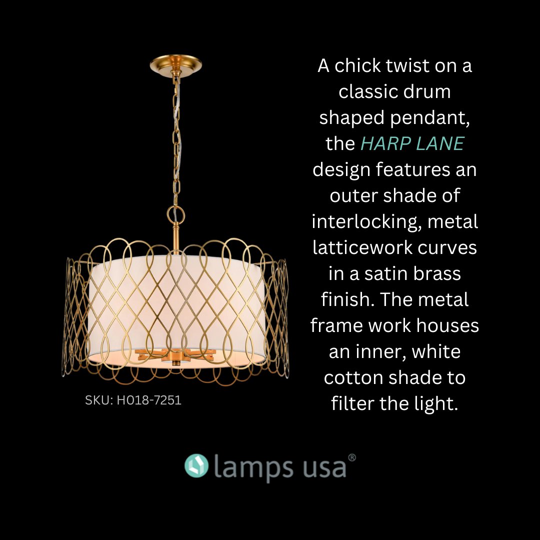 lampsusa1's tweet image. 💡 Upgrade with Elegance! The Harp Lane Pendant by Elk Lighting features a chic satin brass lattice over a soft white shade, blending classic charm with modern style. ✨

📅 Shop now: bit.ly/4kCYkKh or search for the item code

#LightingGoals #HomeDecor #LampsUSA