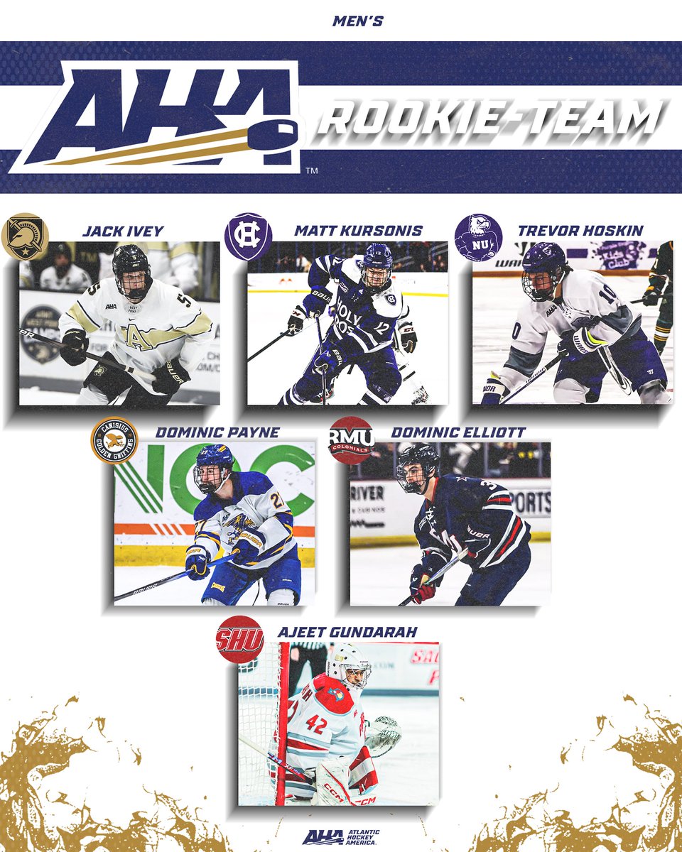 Atlantic_Hockey's tweet photo. 🏆 Your Men's AHA All-Rookie Team! 🏆

📰: https://t.co/QbCKE1ps6J https://t.co/WSsYrRUKlK