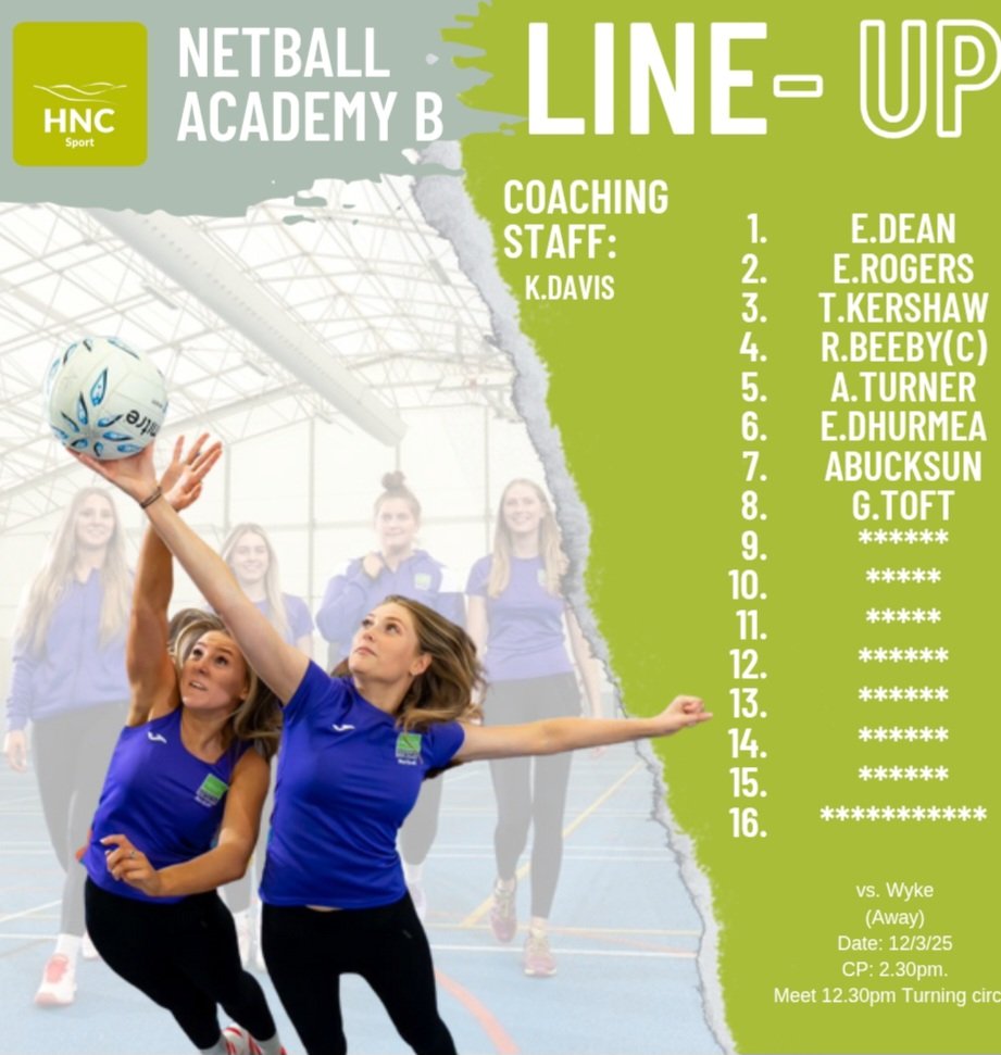 HNC netball tweet media
