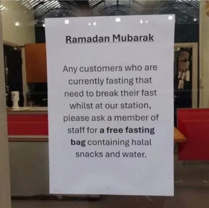 Well done to all at #stokeontrent station for providing this service for those who need it #Ramadan    @avantiwestcoast