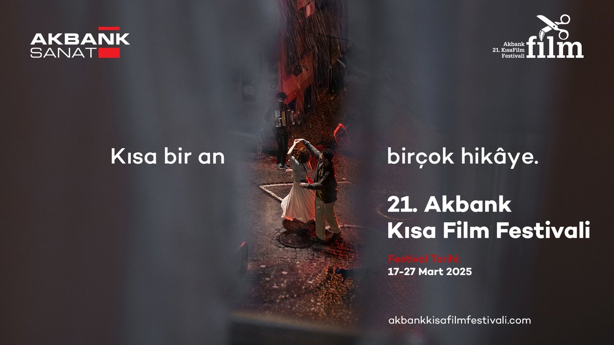 21. Akbank Kısa Film Festivali başlıyor. 41 ülkeden 87 kısa, 3 uzun metraj film gösterilecek festival, 17-27 Mart’ta Akbank Sanat binası, Kadıköy Sineması ve Beylikdüzü AKSM’de düzenlenecek. 

Festival çevrimiçi olarak filmonline.akbanksanat.com adresinden izlenebilecek.