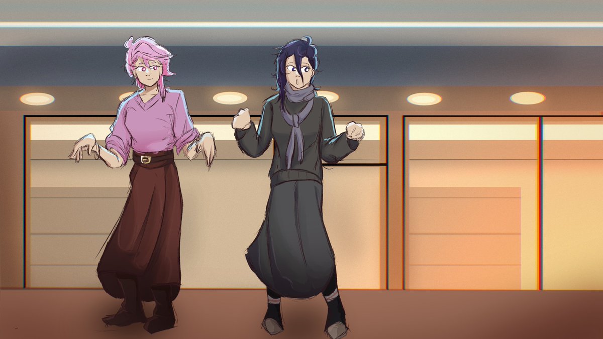 ILOVEVAMOLA's tweet image. redrew the dancing scene from the breakfast club but with the dandadan club!!!

#Dandadan