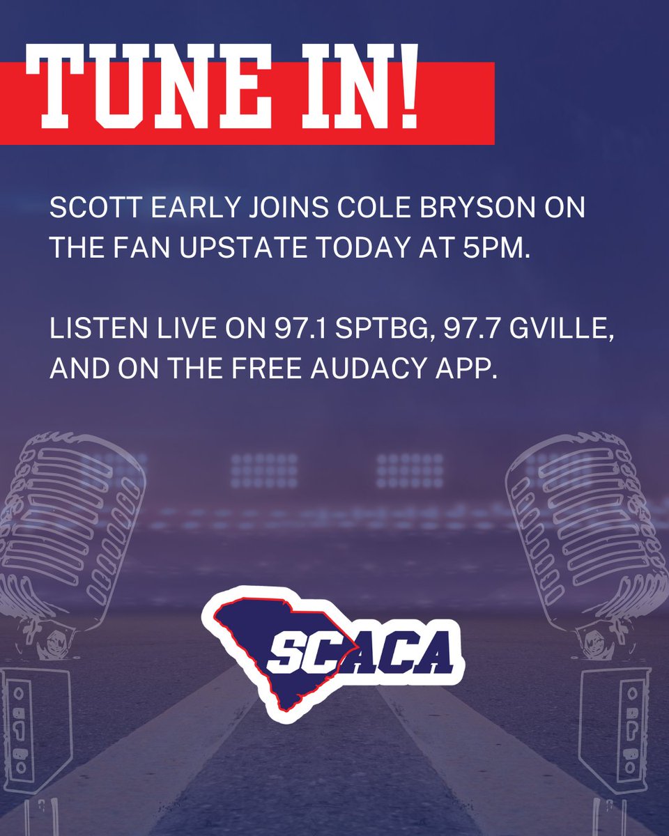 🎙️ Tune in TONIGHT with Executive Director Scott Earley to discuss the bill proposing to dissolve SCHSL and create a new athletics association. Stay informed and take action—contact your legislators to oppose this change!