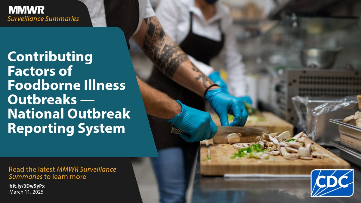 New <a href="/CDCMMWR/">MMWR</a> report provides update on foodborne illness outbreak data, including the most common reasons for foodborne illness outbreaks from retail establishments. Learn more: bit.ly/3Dw5yPx
