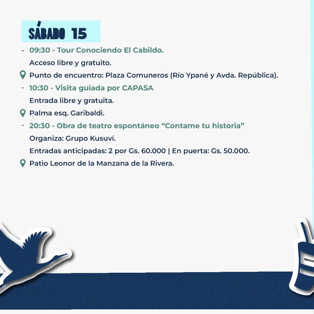 🗓️Agenda de #AsuCulturaYTurismo ✨
¡Tenemos muchísimas actividades preparadas para vos! 🙌✨
Te compartimos la agenda cultural que arranca mañana con Homenajes, Exposiciones y Teatro.
No te quedes sin disfrutar de todo lo que ofrecemos. ¡Consultá nuestra agenda completa! 📅👇🏼