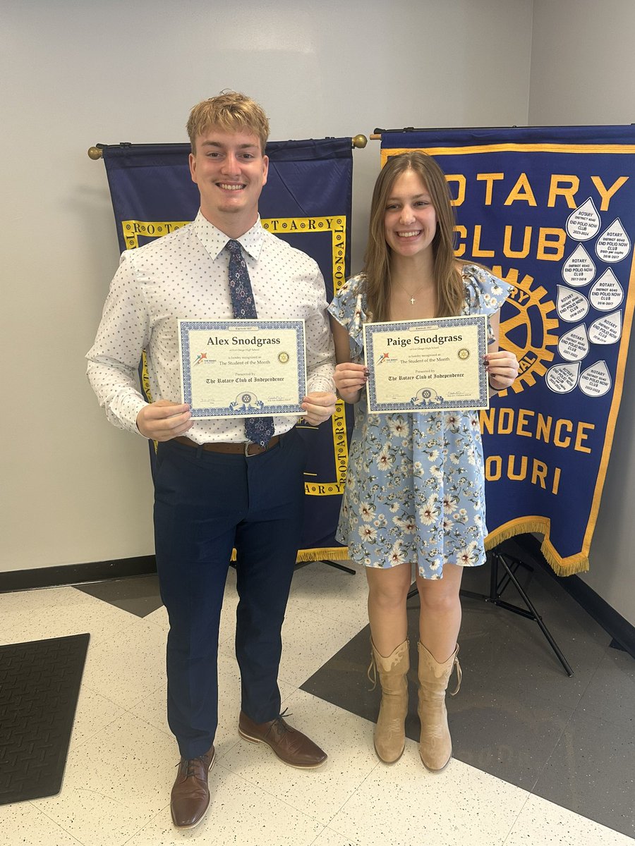 Jason Snodgrass (@drjsnodgrass) on Twitter photo Congratulations to Alex and Paige Snodgrass for being selected as the <a href="/IndepMoRotary/">Rotary Club of Independence, Missouri</a> students of the month! #fortproud Congratulations to Alex and Paige Snodgrass for being selected as the <a href="/IndepMoRotary/">Rotary Club of Independence, Missouri</a> students of the month! #fortproud