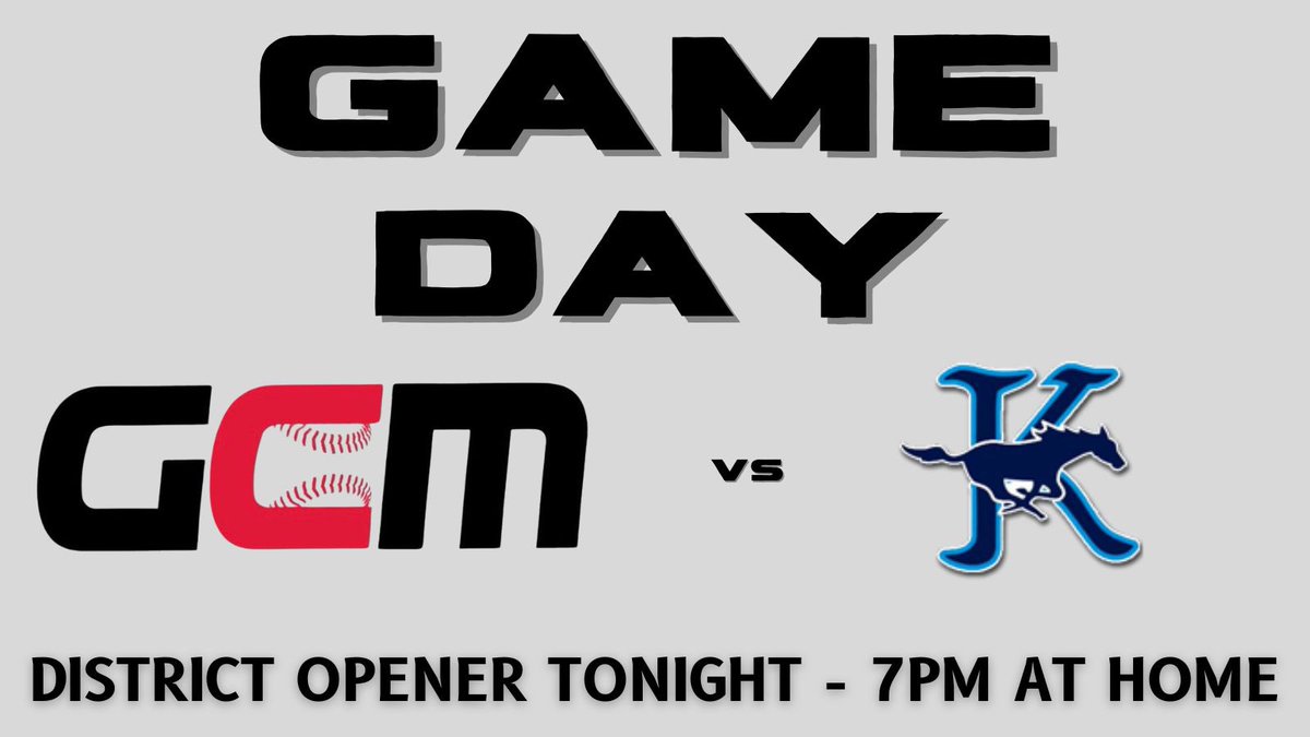 Come out and support your GCM Patriots as they face the Kingwood Mustangs for the district opener! ⚾️⚾️⚾️