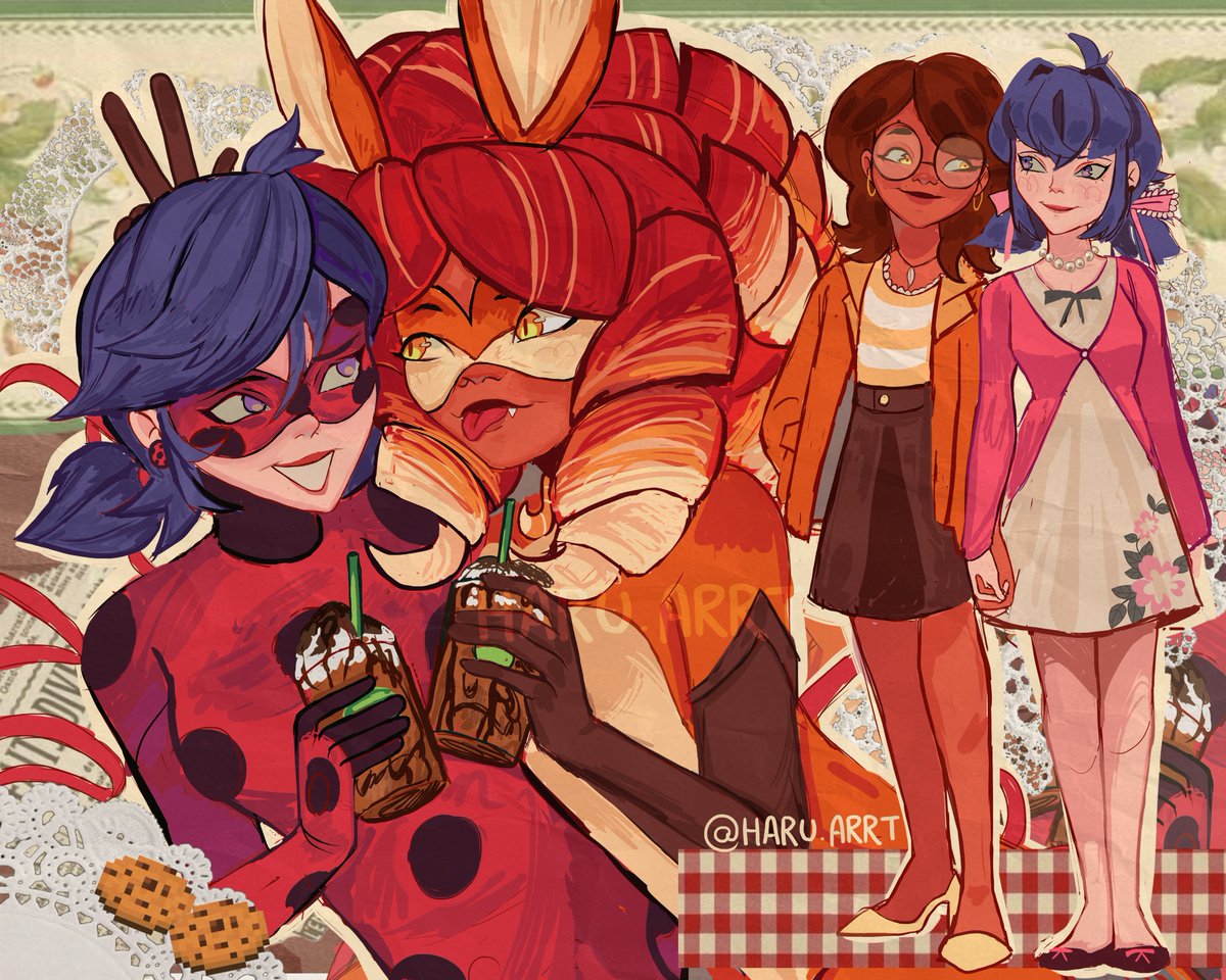 not Rena Rouge qui a piqué tous les croissants de la boulangerie de  Marinette pour faire sa wig, image size:1200x960