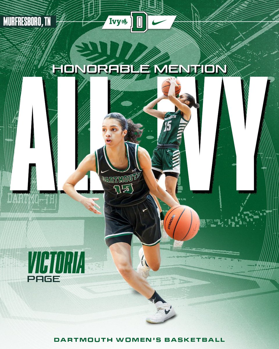 Dartmouth Women's Basketball (@dartmouthwbb) on Twitter photo Our first All-Ivy honoree since 2018-19. Congratulations, <a href="/victoriaapage/">victoria page</a> 👏👏👏
🔗: dartsports.co/4iEeLEh
#GoBigGreen | #TheFutureIsGreen | #YOURFutureIsGREEN🌲 Our first All-Ivy honoree since 2018-19. Congratulations, <a href="/victoriaapage/">victoria page</a> 👏👏👏
🔗: dartsports.co/4iEeLEh
#GoBigGreen | #TheFutureIsGreen | #YOURFutureIsGREEN🌲