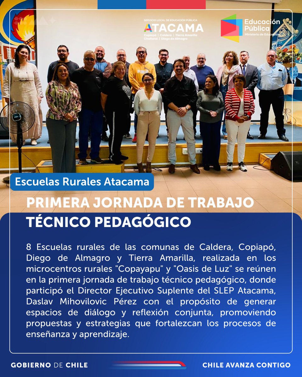 Seguimos avanzando en el inicio del año escolar 2025, con las escuelas rurales de nuestro territorio. 

Se realizó la 1° Jornada Técnico Pedagógica con el propósito de abordar temáticas relevantes para la educación en contexto de ruralidad, sus necesidades y desafios.