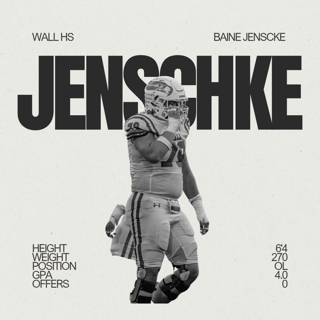 Player Spotlight - <a href="/BaineJenschke/">3⭐️ Baine Jenschke 26’ OL</a> 

* 1st Team All-District
HUDL 📽️: hudl.com/v/2RN5mf