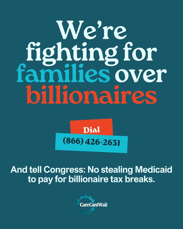 Voice4HumanNeed's tweet photo. Medicaid funds home care for aging parents, supports special education services for kids and keeps hospitals running. Protect your family and your community. 
Tell Congress to put #FamiliesOverBillionaires and Vote “NO” to any #Medicaid cuts.
☎️ Call Congress today: 866-426-2631. https://t.co/jkXSFqnypu