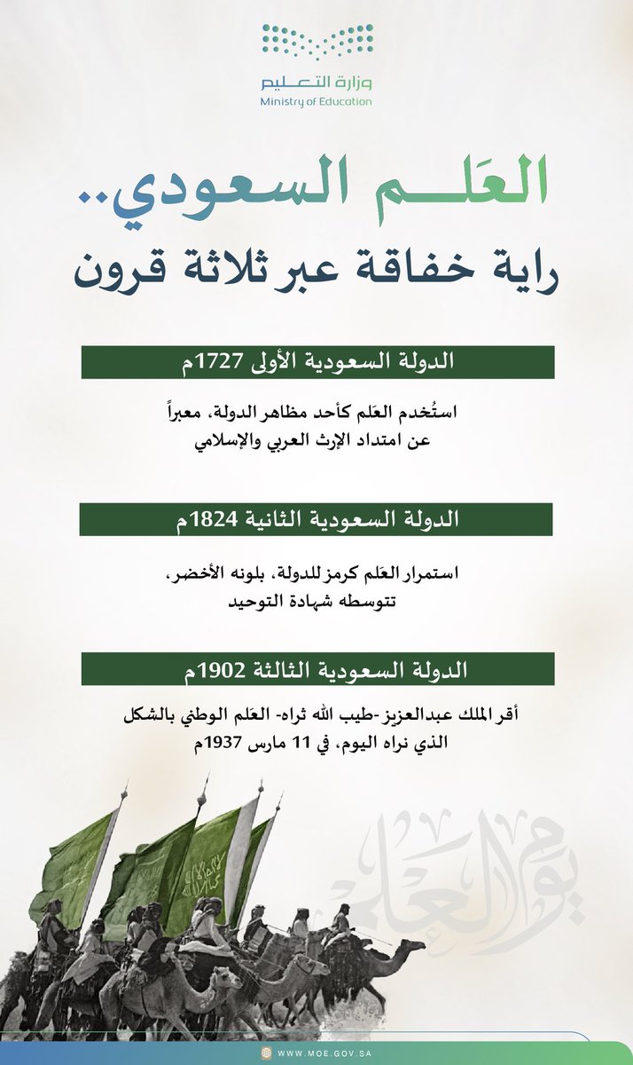 moe_tbk's tweet photo. راية خفاقة عبر ثلاثة قرون 

 #يوم_العلم https://t.co/mwrk6hmyEr