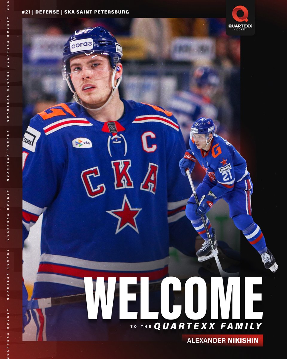 QuartexxHockey's tweet image. Proud to welcome @Canes draft pick Alexander Nikishin to the #QuartexxFamily as his North American representation. Big things ahead! 🔥🤝