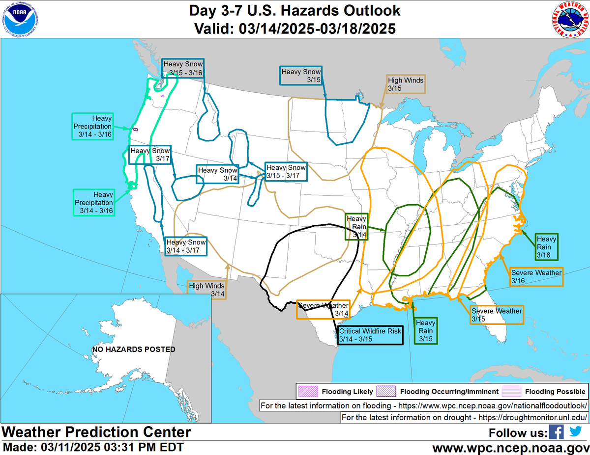 An updated Day 3-7 Hazards Outlook has been issued. wpc.ncep.noaa.gov/threats/threat…