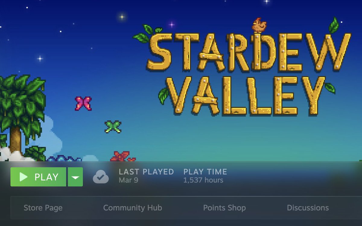XunHe1145's tweet image. I wanna show you guys my playtime...
I've been playing Stardew Valley since the day it was released, and now we finally have our own mod. So happy that such people like it, and we will continue to improve it even though our lives are really busy... 😭